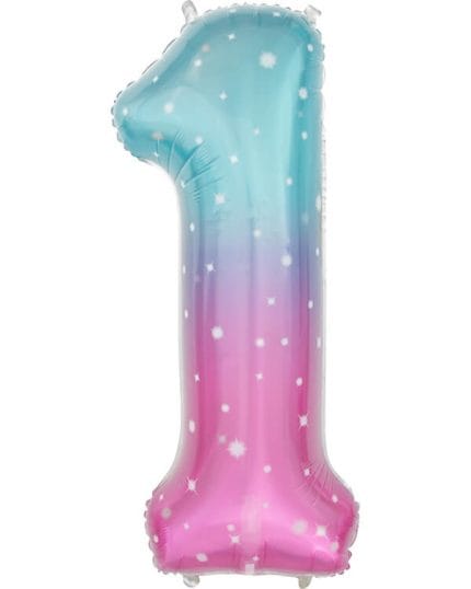 Шар Цифра Нежные искры 86см