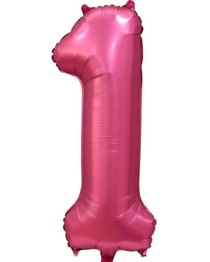 Шар Цифра Бордовый Сатин 86см