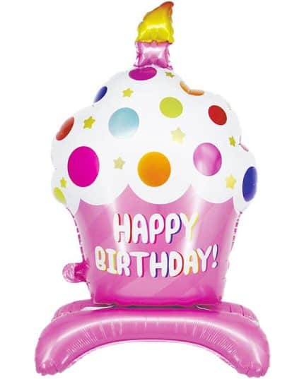 Кекс на День Рождения розовый 89 см